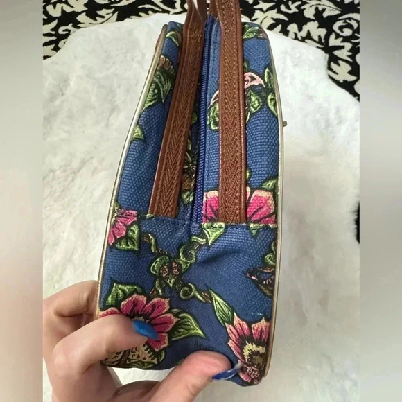 Sakroots Lunch Bag Thermal 9" x 4" x 7" Floral "True Love" Peace Insulated - Picture 5 of 14